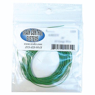 Train Control Systems (TCS) 1083 All Scale 30-Gauge Wire - 20' 6.1m Roll -- Green