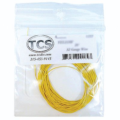 Train Control Systems 1222 All Scale 32 Gauge Wire 20'  6.1m Roll -- Yellow