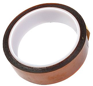 Train Control Systems (TCS) 1306 All Scale Kapton Tape - Roll - Length: 36 Yards 32.9m -- Width: 1" 2.5cm