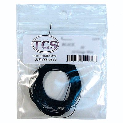 Train Control Systems 1307 All Scale 36 Gauge .016" Diameter, 7 Strand Soft Copper Wire 10'  3.05m Roll -- Black