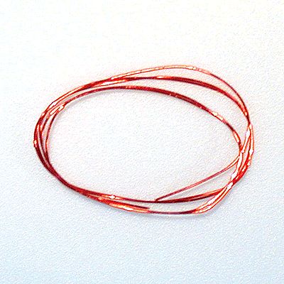 Train Control Systems 1315 All Scale 34 Gauge .006"  .16mm Diameter Magnet Wire 20'  6.1m Roll -- Red