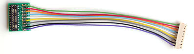 Train Control Systems (TCS) 1353 All Scale DCC Decoder Harness -- T-3.5"-21 JST 9-Pin to NEM21 Socket, 3.5" 8.89cm Wires