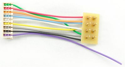 Train Control Systems 1360 All Scale DCC Decoder Harness -- T-1"R NMRA 8-Pin Plug Rotated 180 Degrees, 1" 2.54cm Wires T Series Harnes