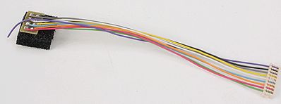 Train Control Systems 1361 All Scale DCC Decoder Harness -- T-3.5" NMRA 8-Pin Plug, 3.5" 8.89cm Wires T Series Harness