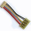 Train Control Systems (TCS) 1366 All Scale DCC Decoder Harness -- MC-1"R NMRA 8-Pin Plug Rotated 180 Degrees, 1" 2.54cm for MC Series Decoder