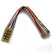 Train Control Systems (TCS) 1371 All Scale DCC Decoder Harness -- MC-3.5"-UK NMRA 8-Pin Plug Rotated 90 Degrees, 3.5" 8.89cm f/MC Series Decoder
