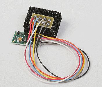 Train Control Systems (TCS) 1386 All Scale M1P-3.5" 1 Amp, 2 Function DCC Decoder - Control Only -- With 3.5" 8.89cm Harness, NMRA 8-Pin Plug