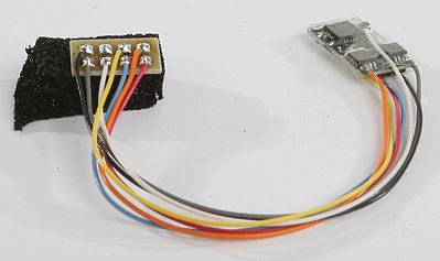 Train Control Systems 1387 All Scale M1P-3.5" R 1 Amp, 2 Function DCC Decoder - Control Only -- With 3.5"  8.89cm Harness, NMRA 8-Pin Plug, Plug in Reverse Orientation