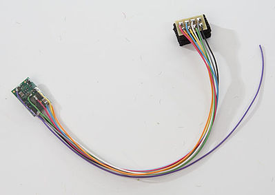 Train Control Systems 1388 All Scale M1P-5" 1 Amp, 2 Function DCC Decoder - Control Only -- With 5"  12.7cm Harness, NMRA 8-Pin Plug