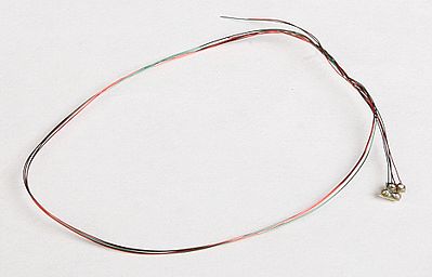 Train Control Systems (TCS) 1419 All Scale Surface-Mount LED w/Attached Magnet Wire Leads -- Red pkg(2)