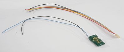 Train Control Systems 1426 HO Scale MC2-KA 2-Function DCC Decoder w/TCS Keep Alive Wires - Control Only -- No Harness w/blue, black/white Wires .4 x .72 x .19" or 10.7 x 18.4 x 4.9mm