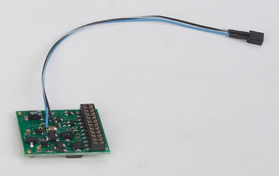 Train Control Systems 1449 HO Scale EU621-KAC 6-Function DCC Decoder w/TCS Keep Alive Wires - Control Only -- 21-Pin With 2-Pin Connector for KA Unit .8 x .6 x .19Ó 20.2 x 15.6 x 4.7mm