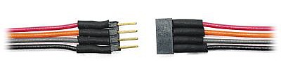 Train Control Systems (TCS) 1475 All Scale 4-Pin Micro Connector -- .122 x .59 x .177" w/6" Wire Leads