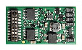 Train Control Systems (TCS) 1525 All Scale WOW121 Steam Sound & Control Decoder WOWSound -- 21-Pin Interface, 6 Functions, 1.28 x .69 x .22" 32.5 x 17.5 x 5.6mm