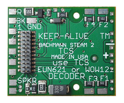Train Control Systems (TCS) 1545 HO Scale Bachmann MB2 Replacement Motherboard w/KA2 & 21-Pin Connector -- Fits Bachmann USRA 4-8-2 Heavy Mountain (Requires 21-Pin Decoder to Operate)