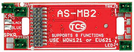 Train Control Systems (TCS) 1623 HO Scale AS-MB2 Replacement Lighting Motherboard with KA4 Keep Alive -- Fits Atlas and Kato Diesels