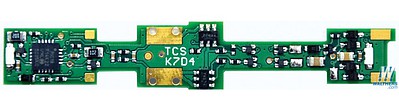 Train Control Systems (TCS) 1673 N Scale K7D4 4-Function Drop-In DCC Decoder -- Fits Kato Siemens ACS-64 and EMD SDP40F