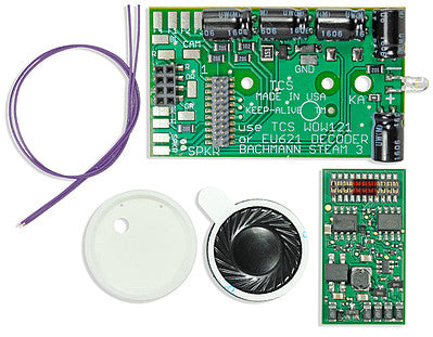 Train Control Systems (TCS) 1904 HO Scale WSK-BAC-5 WOWKit Complete Sound Conversion Kit -- Fits Bachmann 2-8-2 Mikado