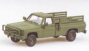 Trident Miniatures 90004 HO Scale Military - US/NATO (Modern) - Light Trucks -- M1008 Open Troop Carrier (Chevrolet Pick-Up, green)