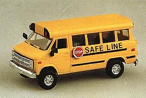 Trident Miniatures 90076 HO Scale Chevrolet School Bus -- Safe Line (yellow, black)