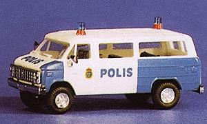 Trident Miniatures 90120 HO Scale Chevrolet Vans - Emergency - Police Vehicles -- Police (blue, white; Irish/Scottish Lettering)