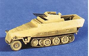 Trident Miniatures 90129 HO Scale Military - Former German Army WWII - SdKfz 251 Series Half-Tracks -- 251/21 Armored Personnel Carrier with Self-Propelled Anti-Aircraft Guns