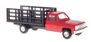 Trident Miniatures 901533 HO Scale Chevrolet Pick-Up with Stakebed Body -- Red