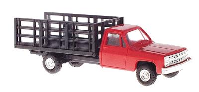 Trident Miniatures 901533 HO Scale Chevrolet Pick-Up with Stakebed Body -- Red