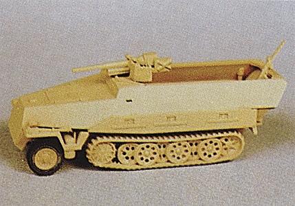 Trident Miniatures 90156 HO Scale Military - Former German Army WWII - SdKfz 251 Series Half-Tracks -- 251/10 Armored Personnel Carrier with Pak 36 Anti-Tank Gun