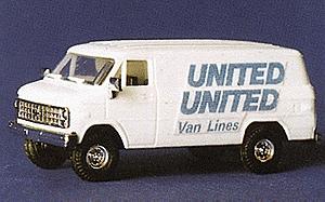 Trident Miniatures 90169 HO Scale Chevrolet Delivery Vans -- United Van Lines (white, Blue Lettering)