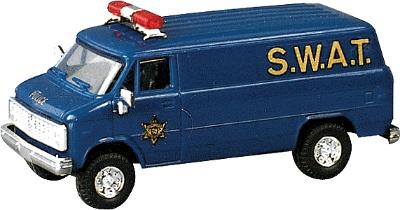 Trident Miniatures 90171 HO Scale Chevrolet Van - Emergency - Police Vehicles -- Los Angeles Police Dept. - Metropolitan Division - Special Weapons and Tactics