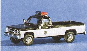Trident Miniatures 90173 HO Scale Chevrolet Pick-Up Trucks - Emergency - Police Vehicles -- North Carolina Highway Patrol (black, White Undercarriage)