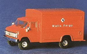 Trident Miniatures 90180 HO Scale Chevrolet 1-Ton Delivery Vans -- Wells Fargo (red)