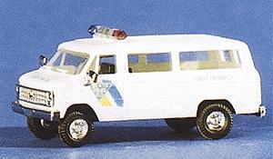 Trident Miniatures 90185 HO Scale Chevrolet Van - Emergency - Police Vehicles -- New Jersey State Police (white)