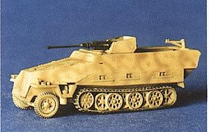 Trident Miniatures 90189 HO Scale Military - Former German Army WWII - SdKfz 251 Series Half-Tracks -- 251/17 Armored Personnel Carrier with Self-Propelled Anti-Aircraft Gun