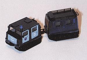 Trident Miniatures 90200 HO Scale All-Terrain Crawler Tractor & Personnel Trailer - Emergency - Police Vehicles -- Massachusetts State Police