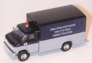 Trident Miniatures 90209 HO Scale Chevrolet Box Van - Emergency - Police Vehicles -- Virginia State Police - Crime Scene Investigation - Evidence Collection