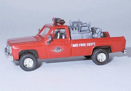 Trident Miniatures 90225 HO Scale Chevrolet Pick-Up - Emergency - Fire Vehicles -- Indianapolis Fire Department Mini-Pumper