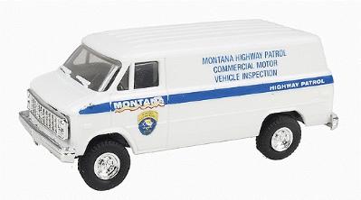 Trident Miniatures 90258 HO Scale Chevrolet Van (Limited-Run) - Emergency - Police Vehicles -- Montana Highway Patrol - Commercial Motor Vehicle Inspection Unit