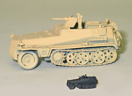 Trident Miniatures 90267 HO Scale Military - Former German Army WWII - SdKfz 250 Series Half-Tracks -- 250/5 Armored Personnel Carrier Observation/Command Vehicle