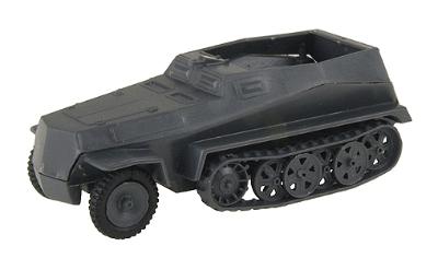 Trident Miniatures 90269G HO Scale Military - Former German Army WWII - SdKfz 250 Series Half-Tracks -- 11 Armored Personnel Carrier with 2.8cm sPzB 41 Anti-Tank Gun