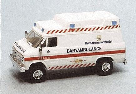 Trident Miniatures 90290 HO Scale Chevrolet Van - Emergency - Ambulances -- German Baby Ambulance