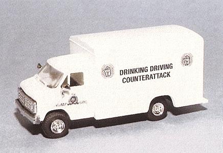 Trident Miniatures 90297 HO Scale Chevrolet Box Van (Limited-Edition) - Emergency - Police Vehicles -- Royal Canadian Mounted Police - Drinking & Driving Unit