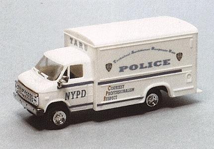 Trident Miniatures 90301 HO Scale Chevrolet Box Van - Emergency - Police Vehicles -- New York Police Department (NYPD) Technical Assistance Response Unit (TARU)
