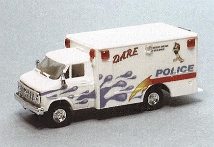 Trident Miniatures 90303 HO Scale Chevrolet Box Van - Emergency - Police Vehicles -- Police - Drug Abuse Resistance Education (DARE) Unit