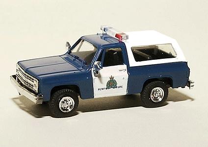 Trident Miniatures 90308 HO Scale Chevrolet Blazer - Emergency - Police Vehicles -- Royal Canadian Mounted Police (blue, white)