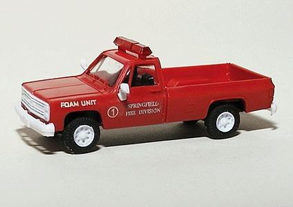 Trident Miniatures 90309 HO Scale Chevrolet Pick-Up - Emergency - Fire Vehicles -- Springfield Fire Division #1 - Foam Unit