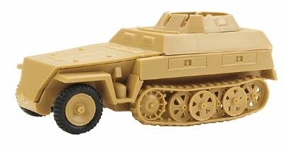 Trident Miniatures 90331 HO Scale Former German Army WWII - SdKfz 250 Series Half-Tracks -- 250/9 nA Armored Personnel Carrier - Reconnaissance Unit with Old Open Turret
