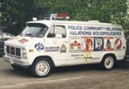 Trident Miniatures 90355 HO Scale Chevrolet Cargo Van - Emergency - Police Vehicles -- Moncton, New Brunswick Police Community Relations (Special Graphics, Bilingual