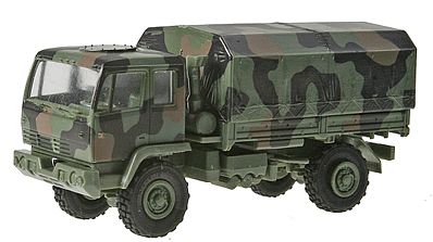 Trident Miniatures 90369 HO Scale M1078 Single-Axle Heavy-Duty Flatbed Truck - Assembled -- Camouflage